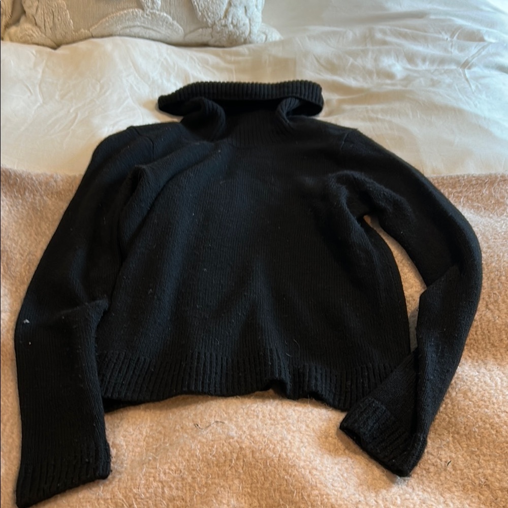 Women's Black Turtleneck Sweater